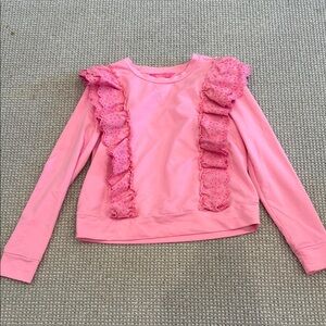 Lilly Pulitzer Pink Ruffled Top xs